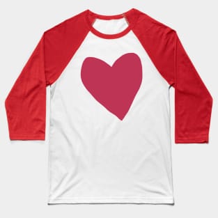 Viva Magenta Heart Love for Valentines Day Graphic Baseball T-Shirt